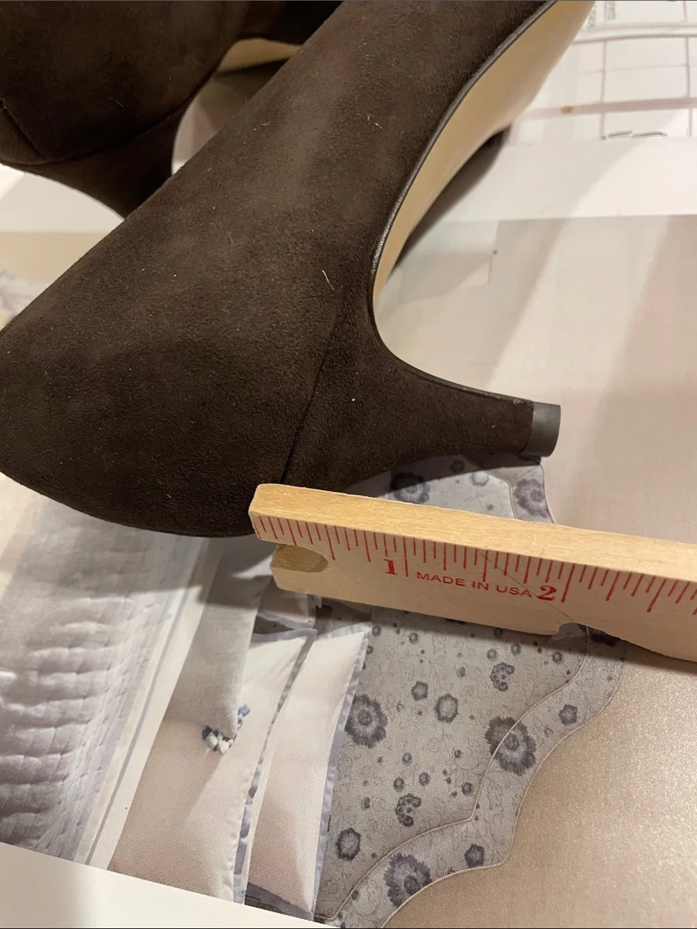 NWOT Talbots Dark Brown Pointed-Toe Genuine Leather & Suede Pumps